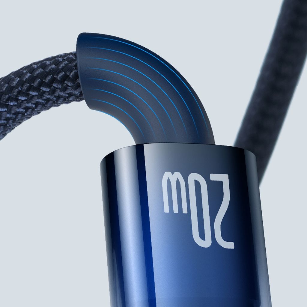 Baseus Lightning til USB-C kabel 20W 480Mb/s 1m – blå