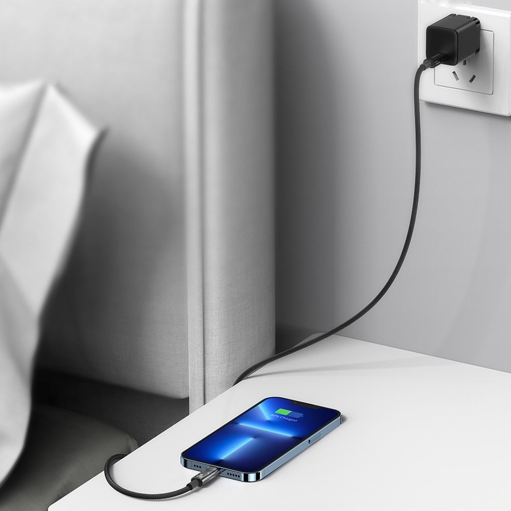 Baseus Lightning til USB-C kabel 20W 480Mb/s 1m – blå