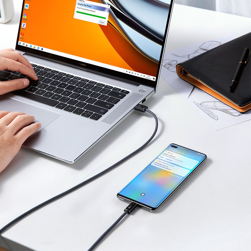 Baseus Dynamic Series USB kabel - USB Type C 100W 2m hvid (CALD000702)