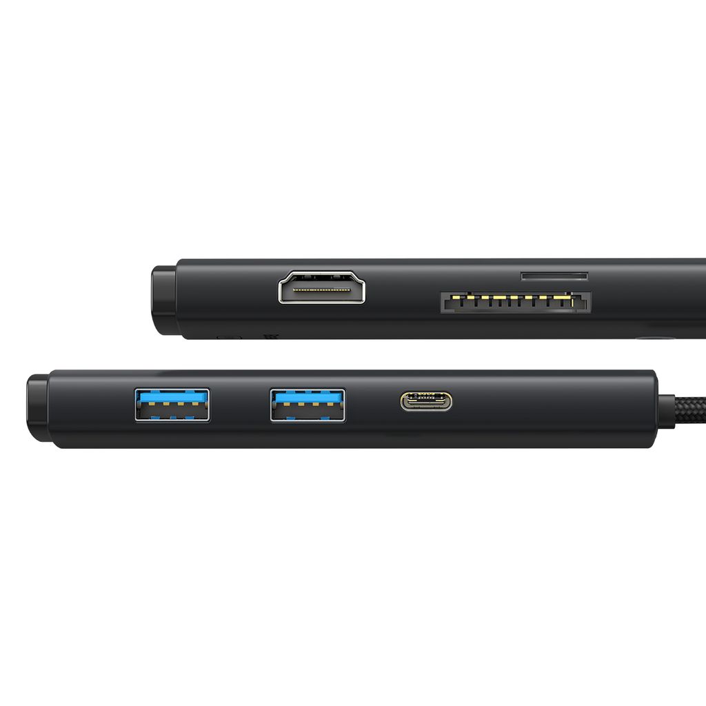 Baseus Lite Series multifunksjonell USB Type C HUB svart