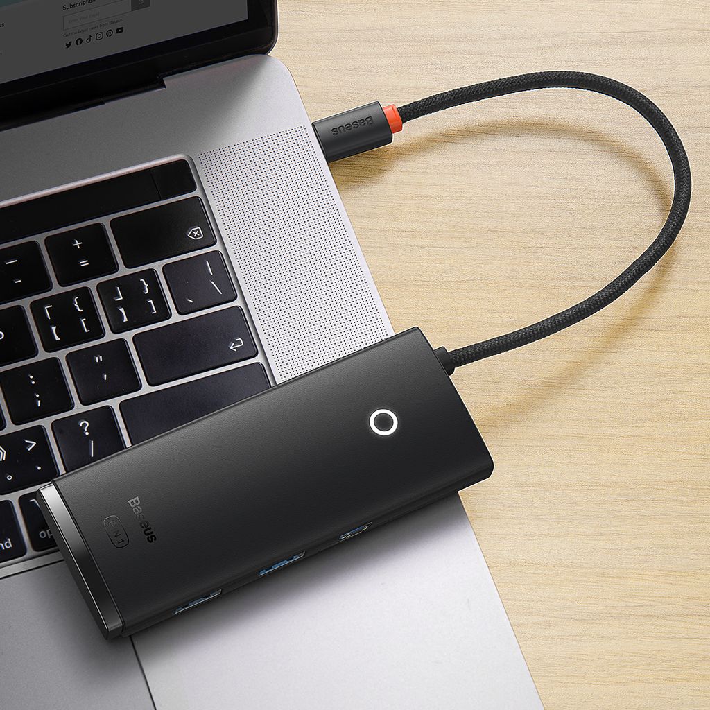 Baseus Lite Series multifunksjonell USB Type C HUB svart