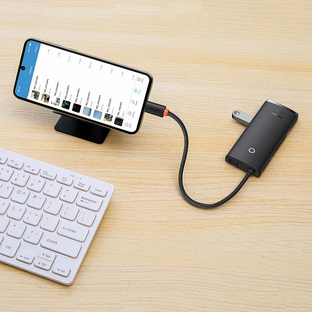 Baseus Lite Series multifunksjonell USB Type C HUB svart