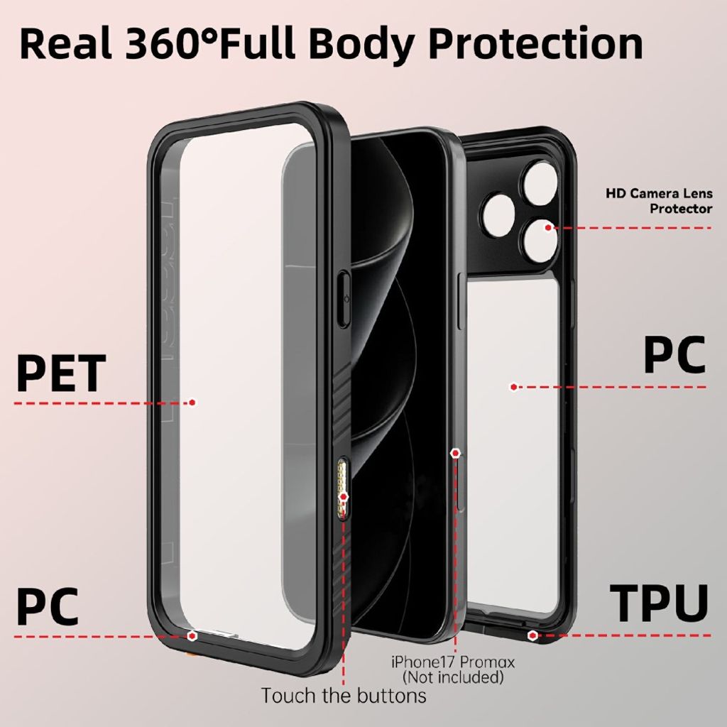 Redpepper iPhone 17 Pro Max case - black