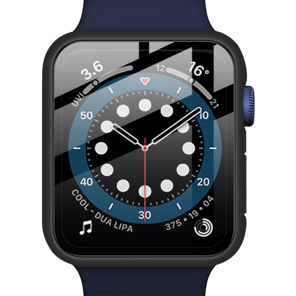 IMAK Apple Watch SE3/SE2/SE1/6/5/4 44 mm deksel med skjermbeskytter – svart