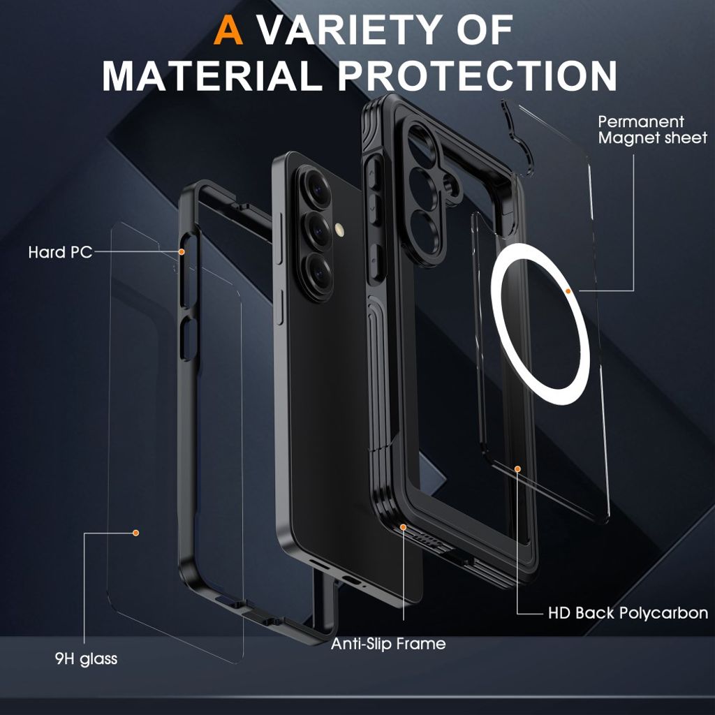 Samsung Galaxy S26 MagSafe Deksel med Skjermbeskytter - Svart