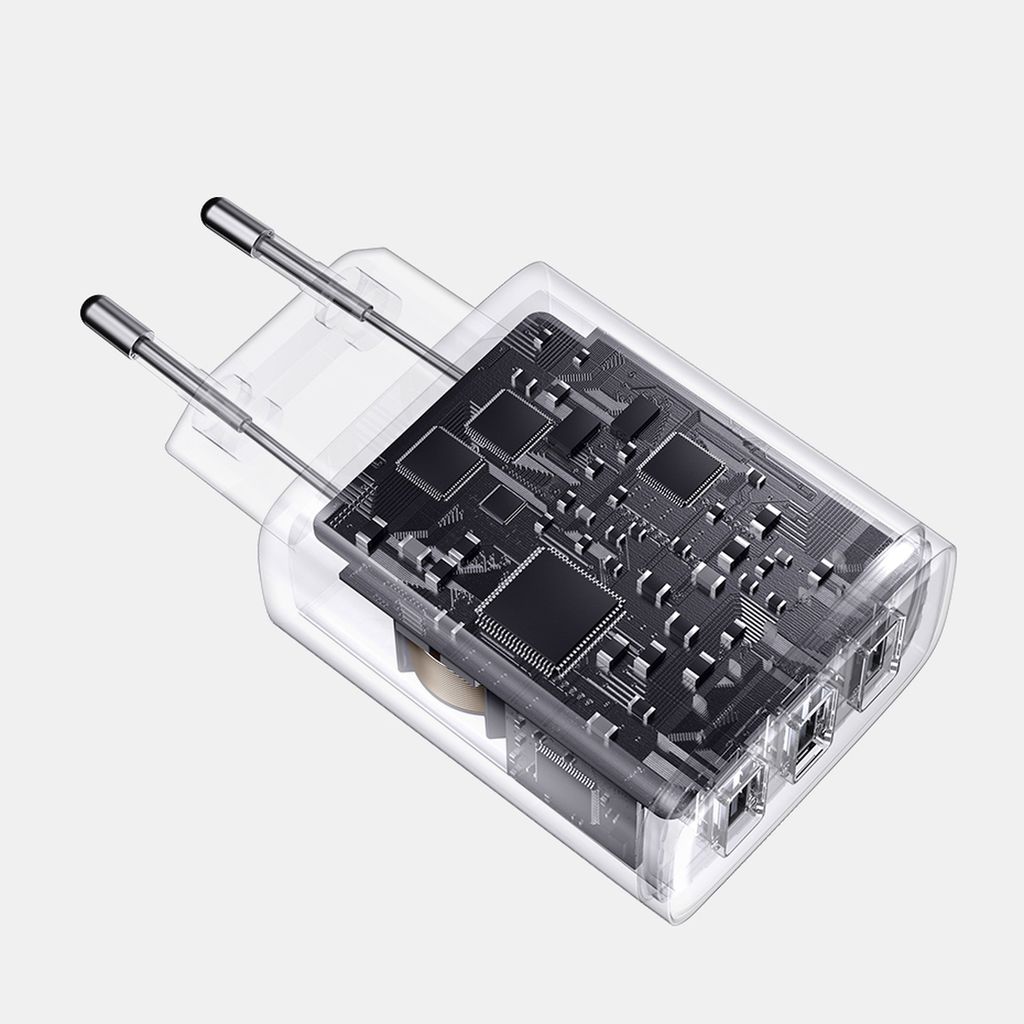 Baseus Compact charger 3x USB 17W vit