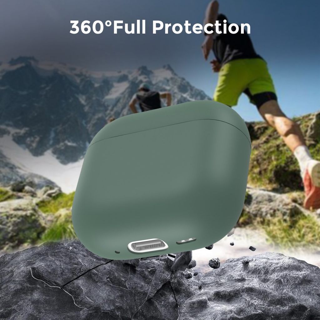 AHASTYLE Apple AirPods 4 Silikonskal Stötsäker – Grön