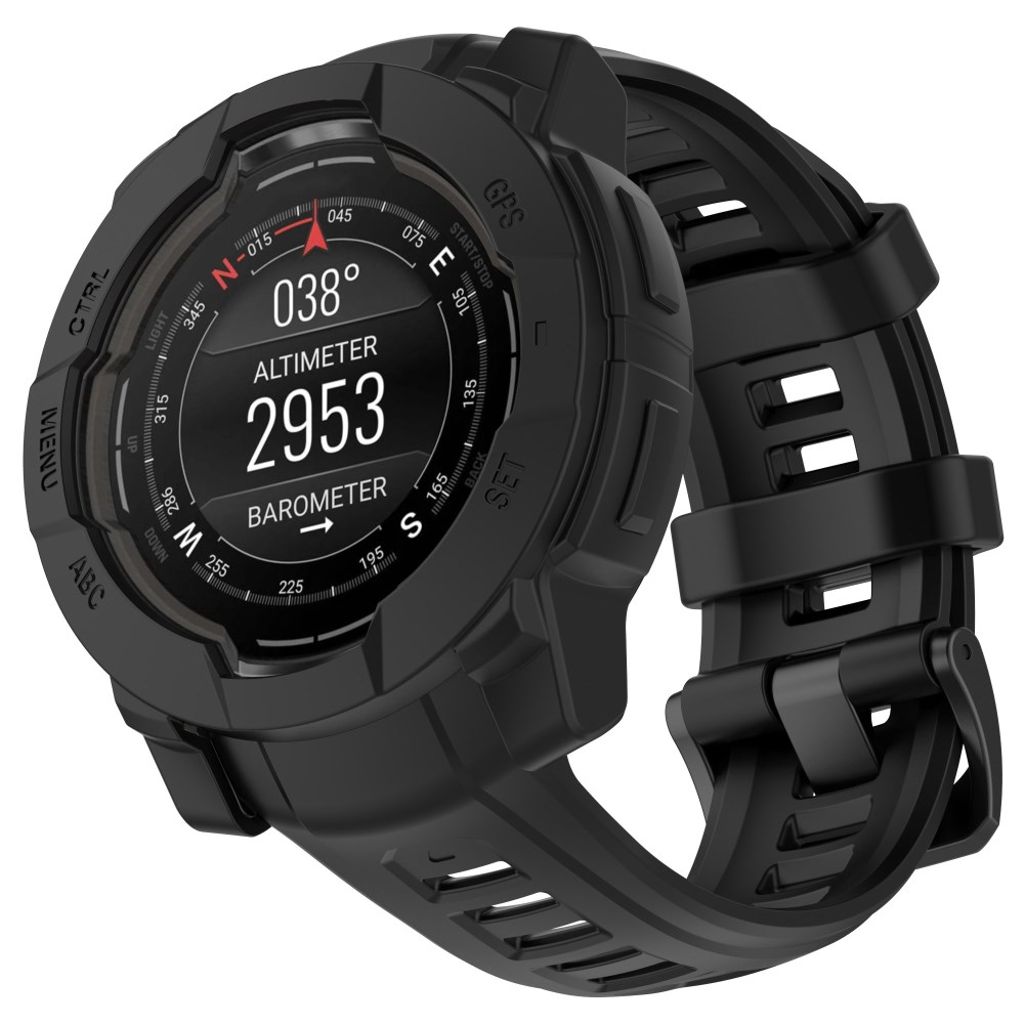 Garmin Instinct 3 AMOLED 50mm osv. Cover i Silikone - Sort