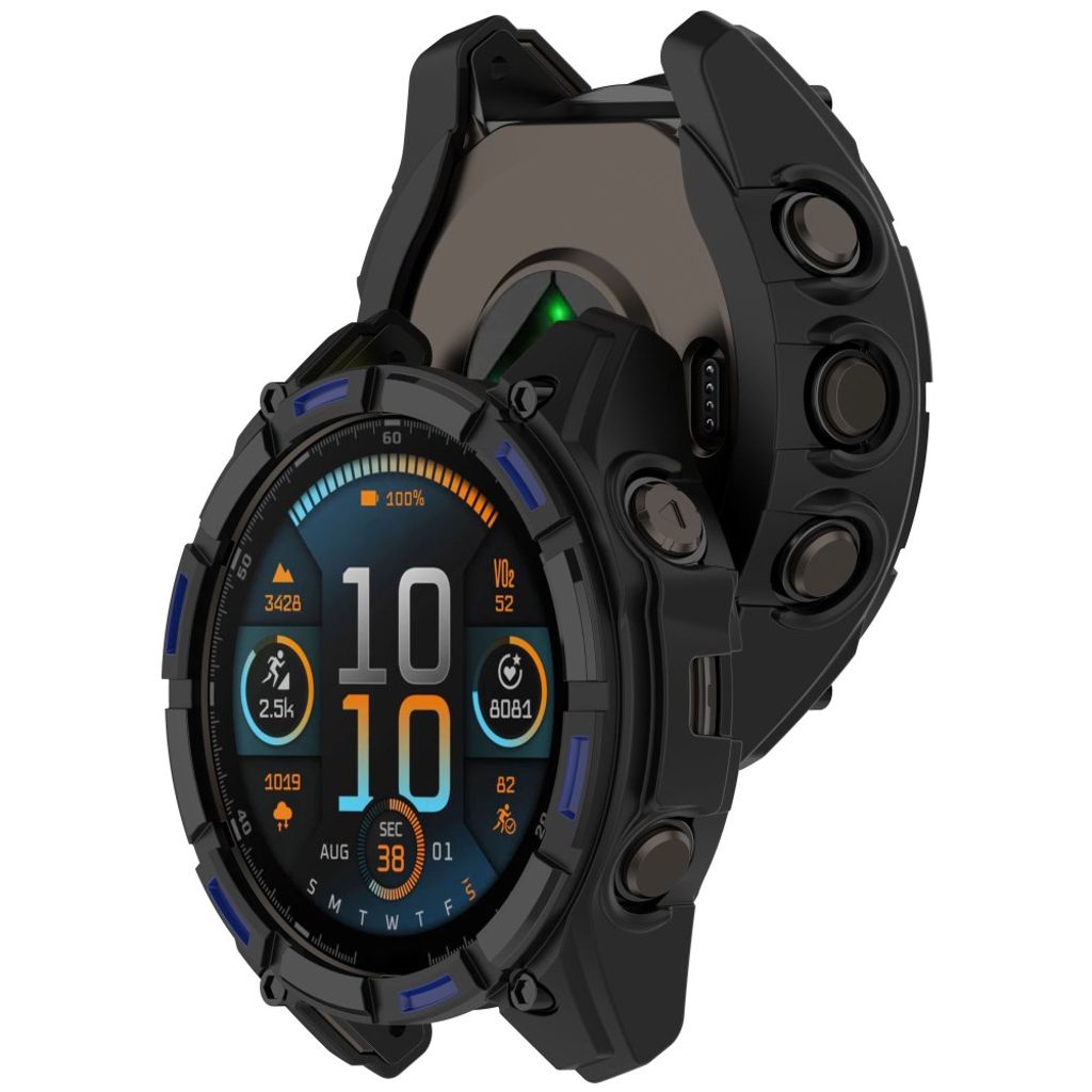 Garmin Quatix 8 51mm Klokkedeksel TPU Støtsikker – Svart/Blå