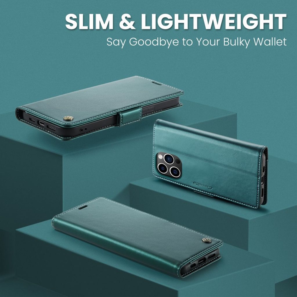 CASEME iPhone 15 Pro Max Kotelo Korttipaikka - Vihreä