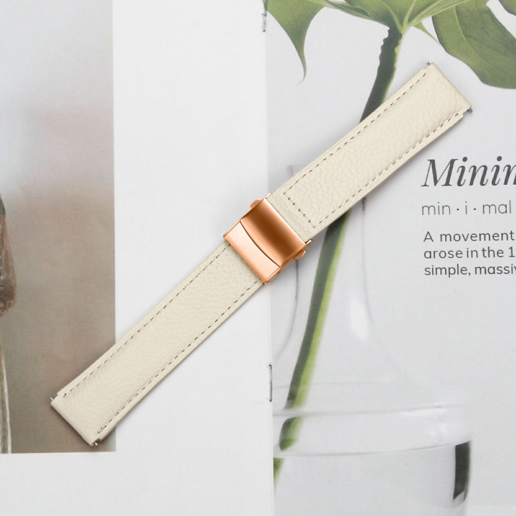 Garmin D2 Air X10/Venu/Approach S40 etc. Watch Strap Genuine Leather – Beige