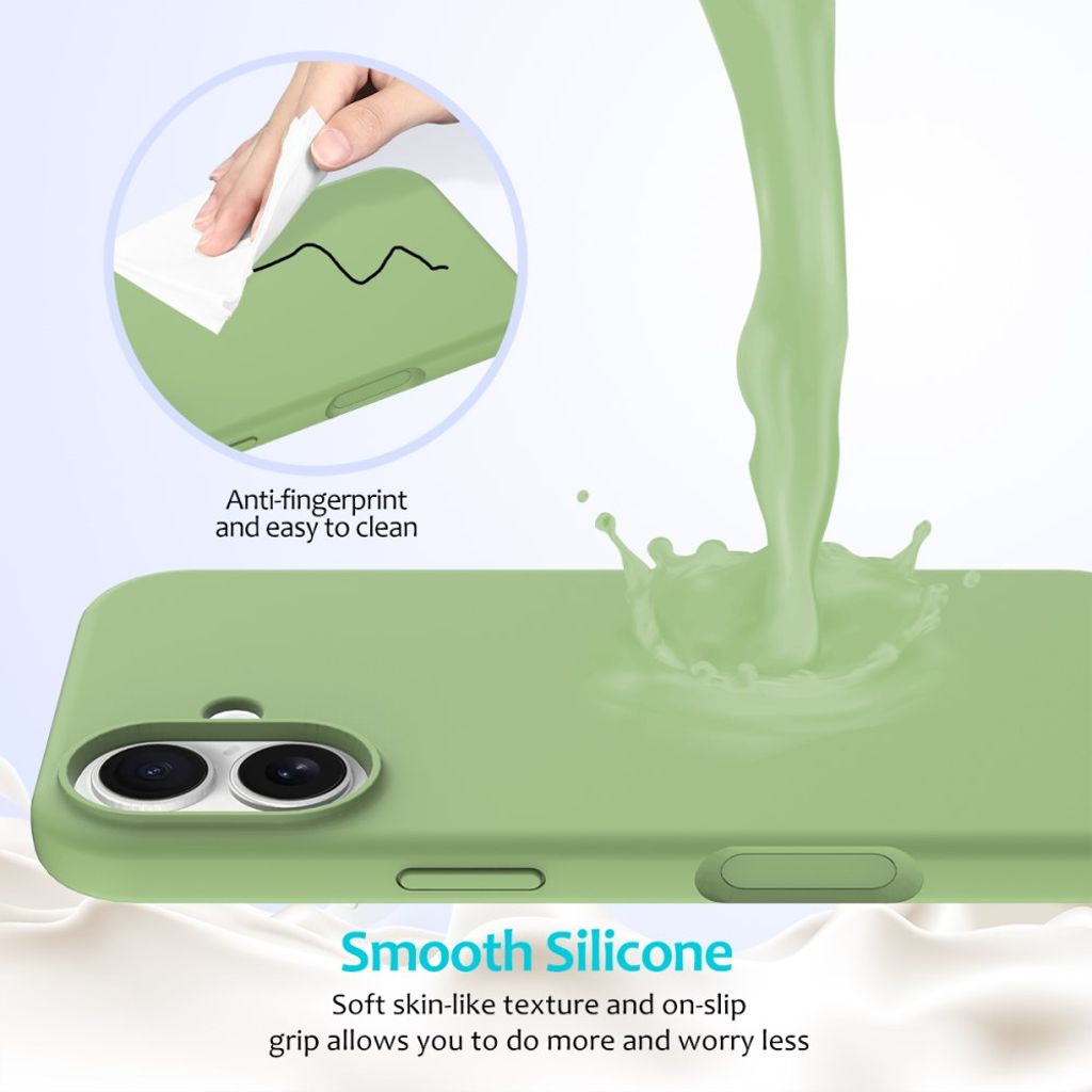 iPhone 17 silicone phone case - green