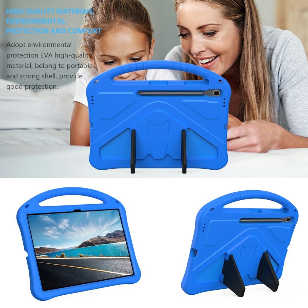 Samsung Galaxy Tab S10 FE Plus Case with Handle stand - Blue