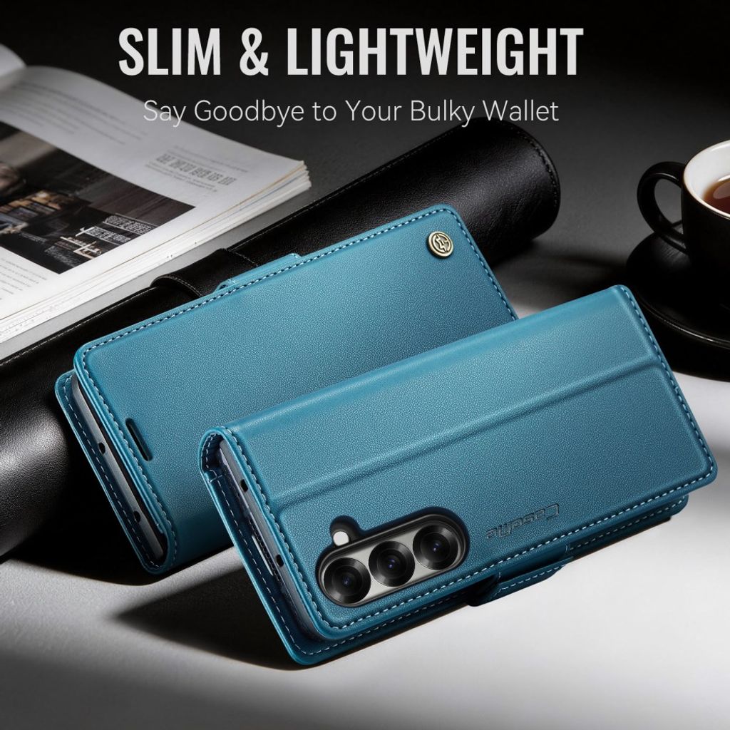 CASEME Samsung Galaxy Z Fold8 Ultra Flip Cover med RFID blokering - Blå