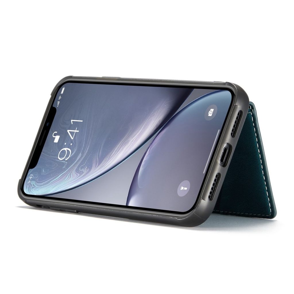 JEEHOOD Plånboksskal med avtagbart magnetiskt skal till iPhone XR – Grön