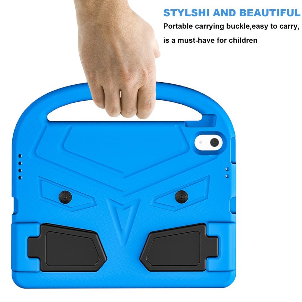 iPad A16 11" 2025/10.9" 2024 EVA-cover med standfunktion og bærehåndtag - Blå