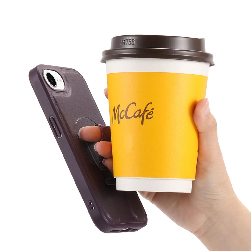 CASENEO iPhone 16e Magnetic Wallet Cover RFID Blocking – Purple