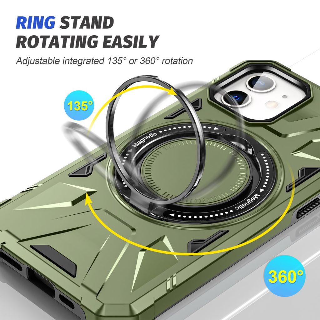 iPhone 11 Kuori Jalusta - Tummanvihreä