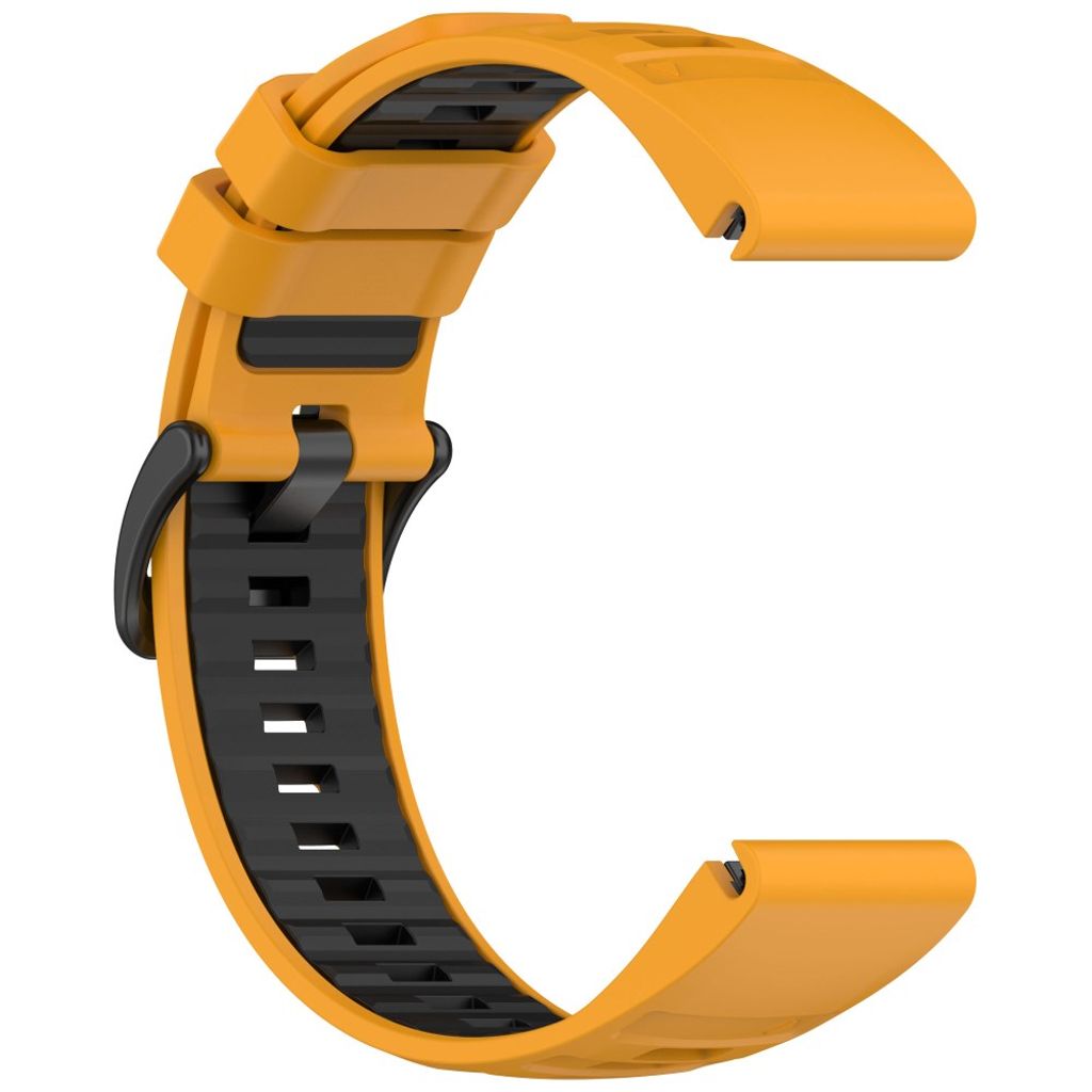 Garmin Quatix 8/Fenix 8/Epix Pro etc. Klockarmband Silikon – Orange/Svart