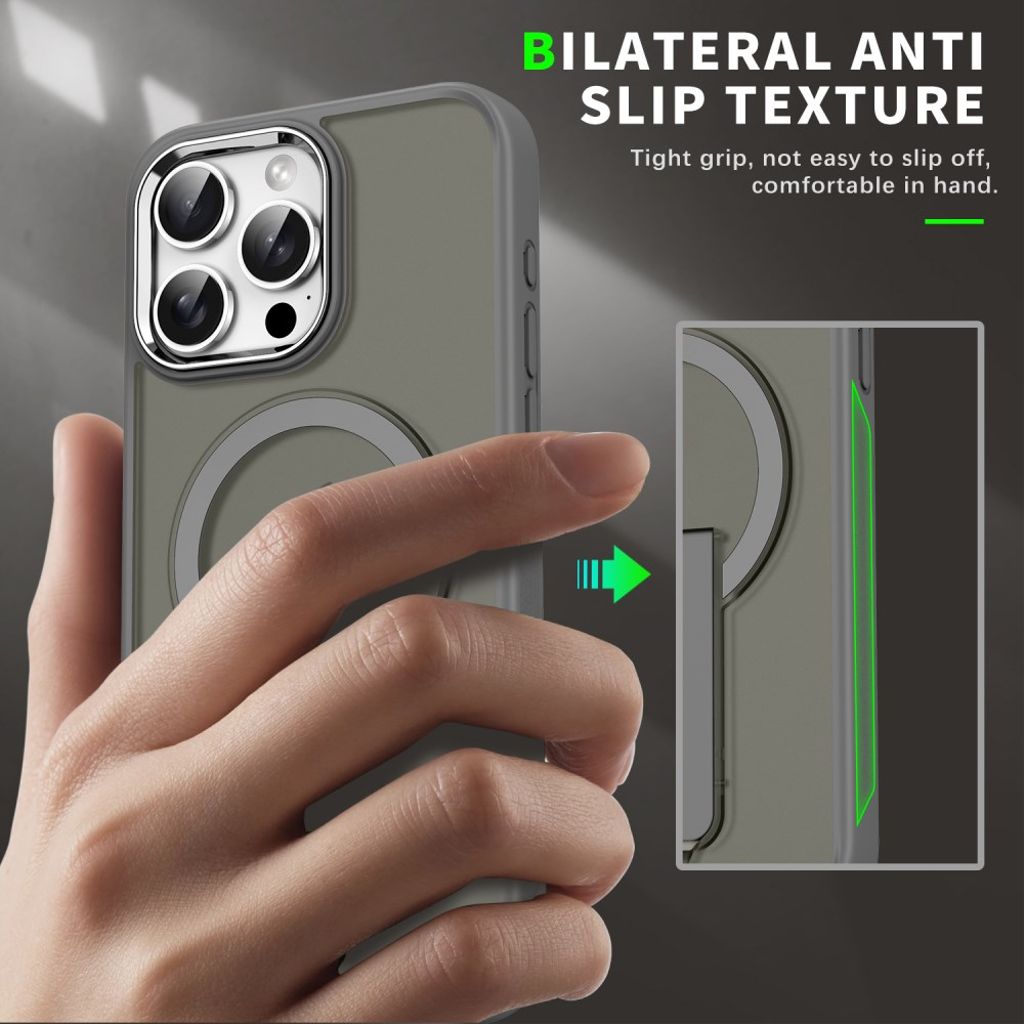 iPhone 14 Pro Max Cover MagSafe Stativ - Lyserød