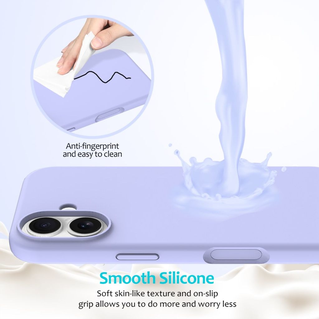 iPhone 17 silicone phone case - light blue