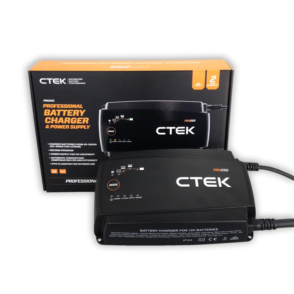 12V CTEK PRO25S 25A lader 40-500Ah AGM 30-450Ah Litium
