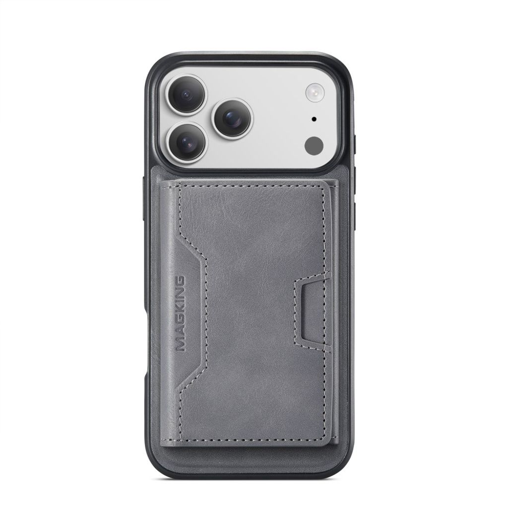 MAGKING iPhone 18 Pro Max/17 Pro Max MagSafe Kuori irrotettavalla lompakolla - Harmaa