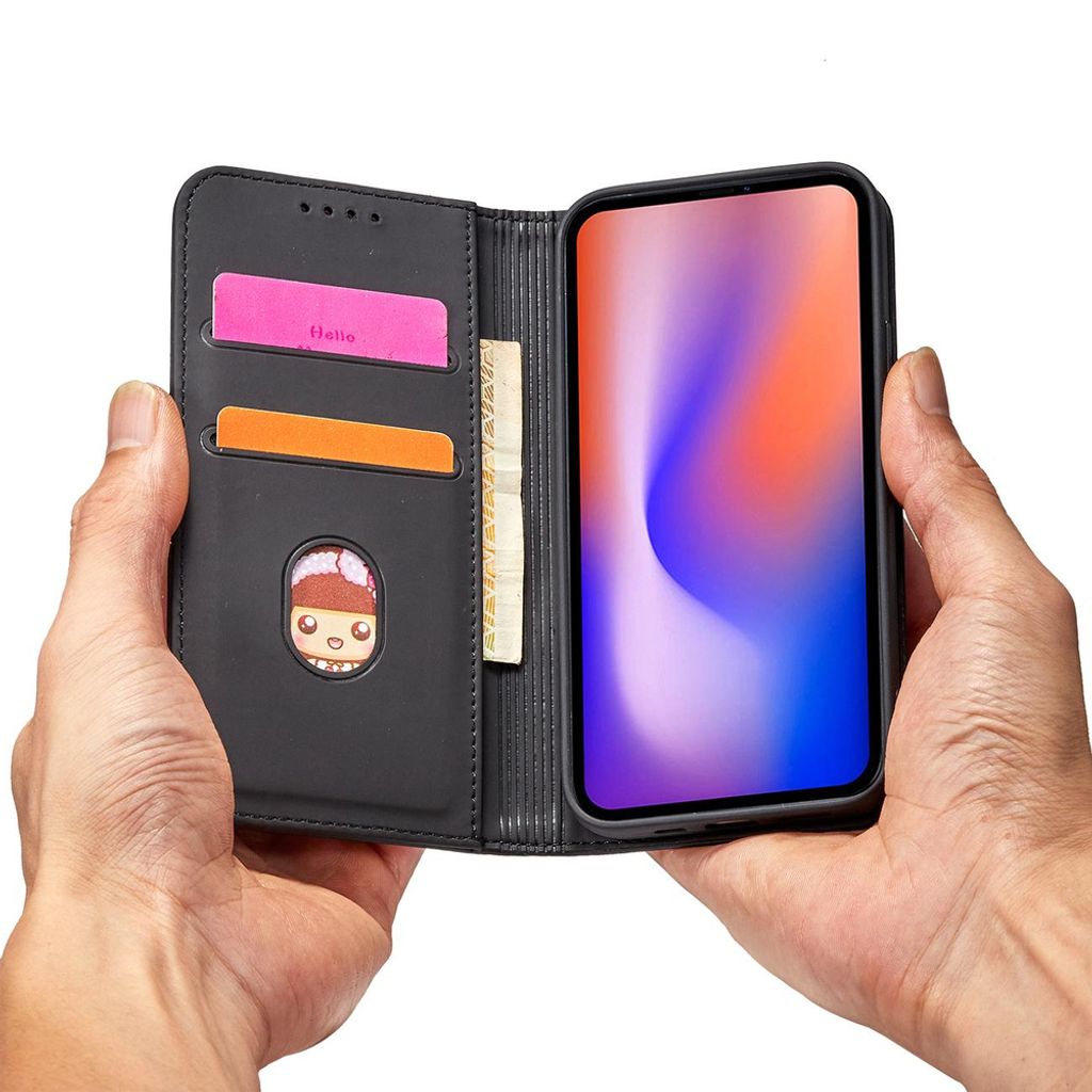 iPhone 12 Pro Max Lompakkokotelo Korttipaikalla - Musta