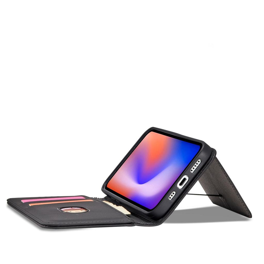 iPhone 12 Pro Max Lompakkokotelo Korttipaikalla - Musta