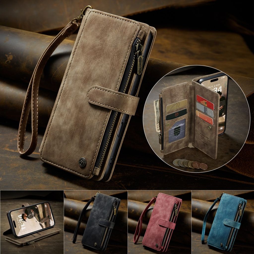 CASEME iPhone 17 Etui med Stativ - Brun