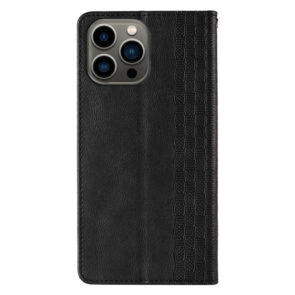 iPhone 12 Pro Max Lompakkokotelo, katselutuki & hihna - Musta