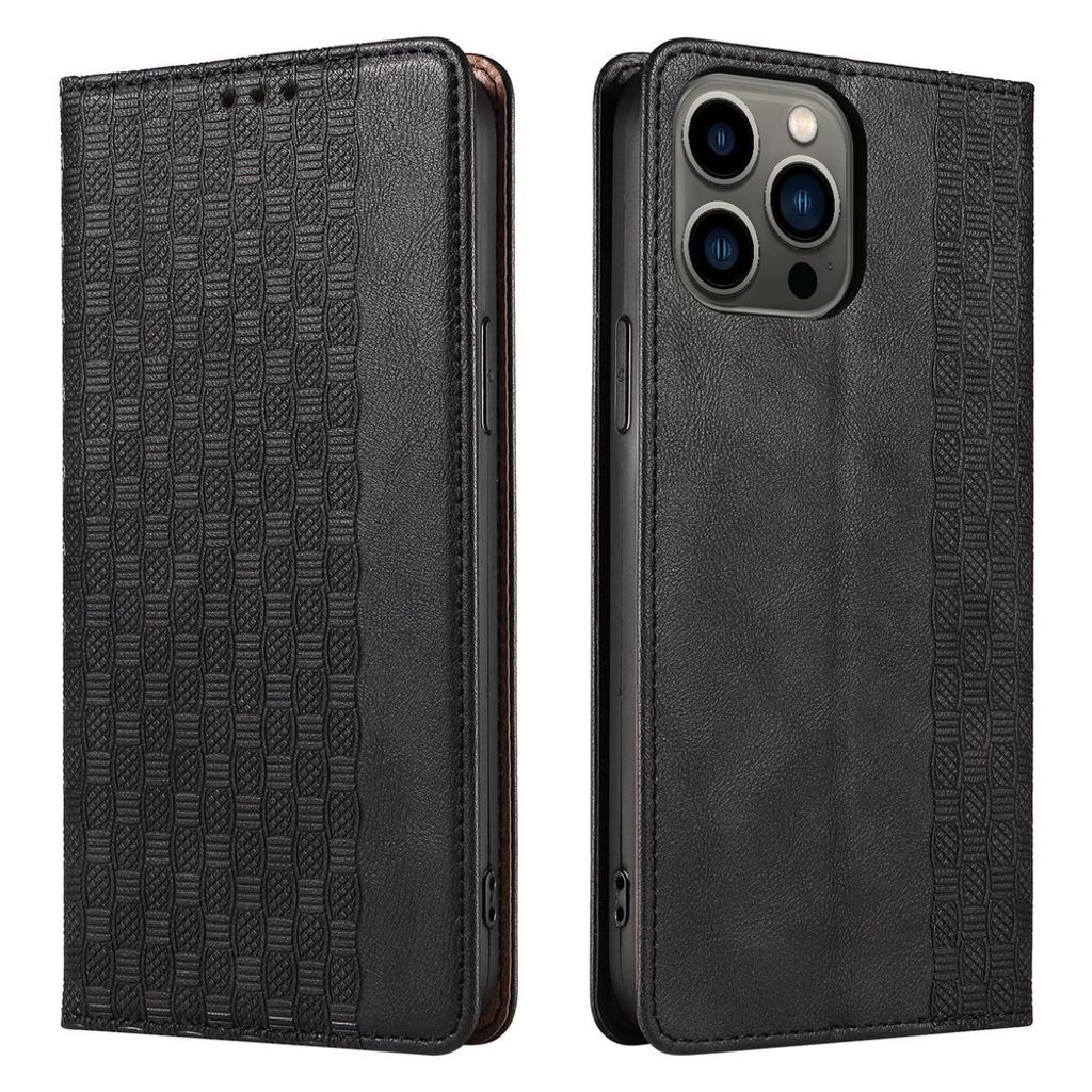 iPhone 12 Pro Max Lompakkokotelo, katselutuki & hihna - Musta