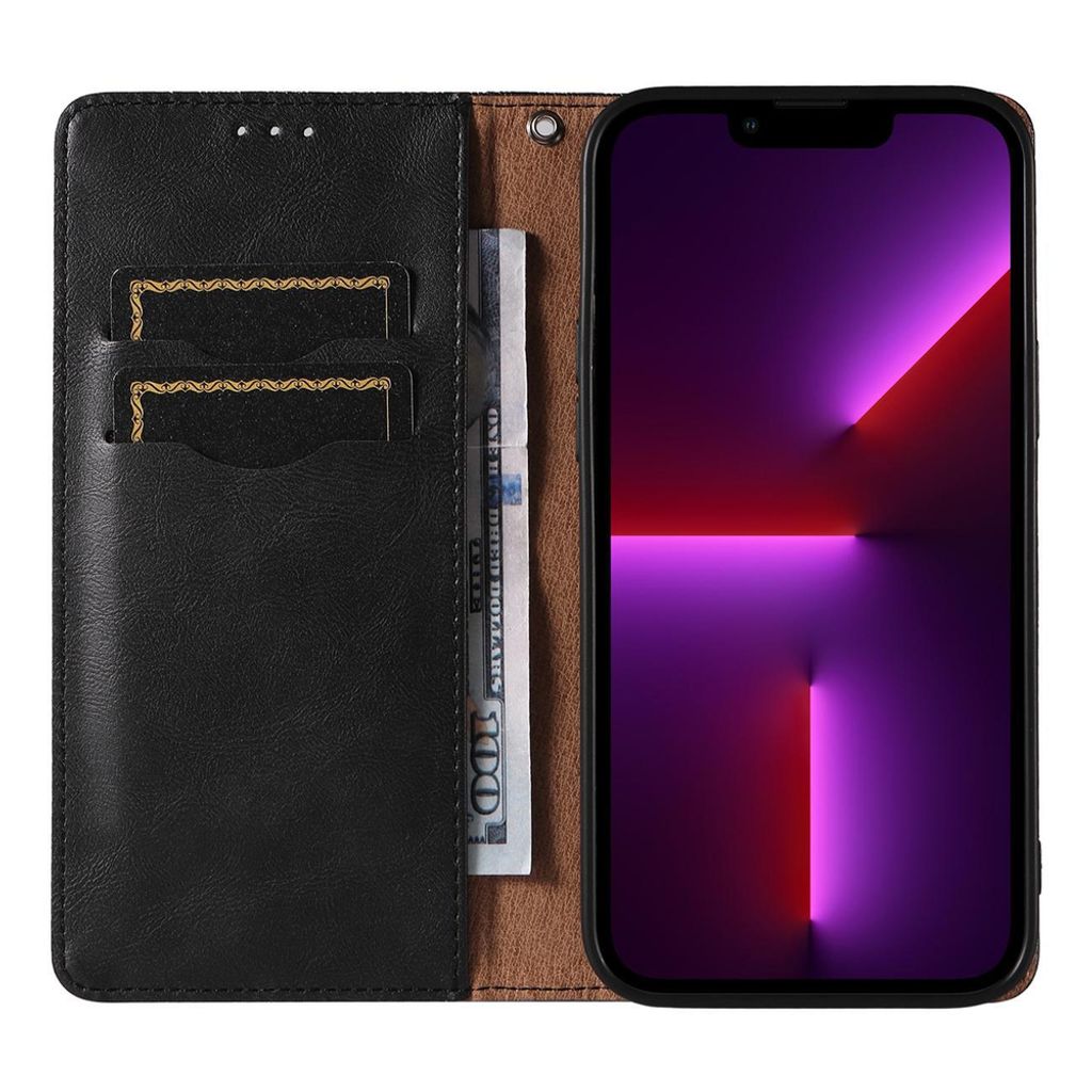 iPhone 12 Pro Max Lompakkokotelo, katselutuki & hihna - Musta
