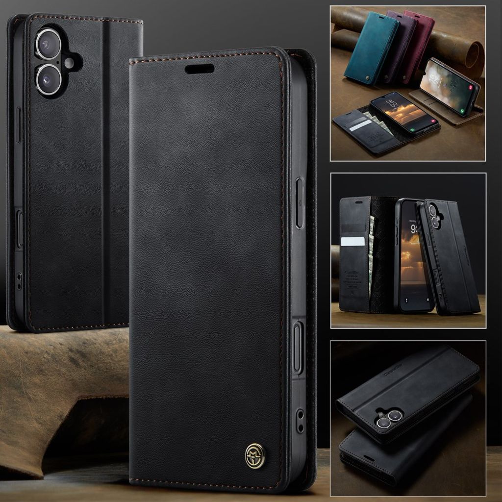 CASEME iPhone 16 Plus Cover with Stand - Black