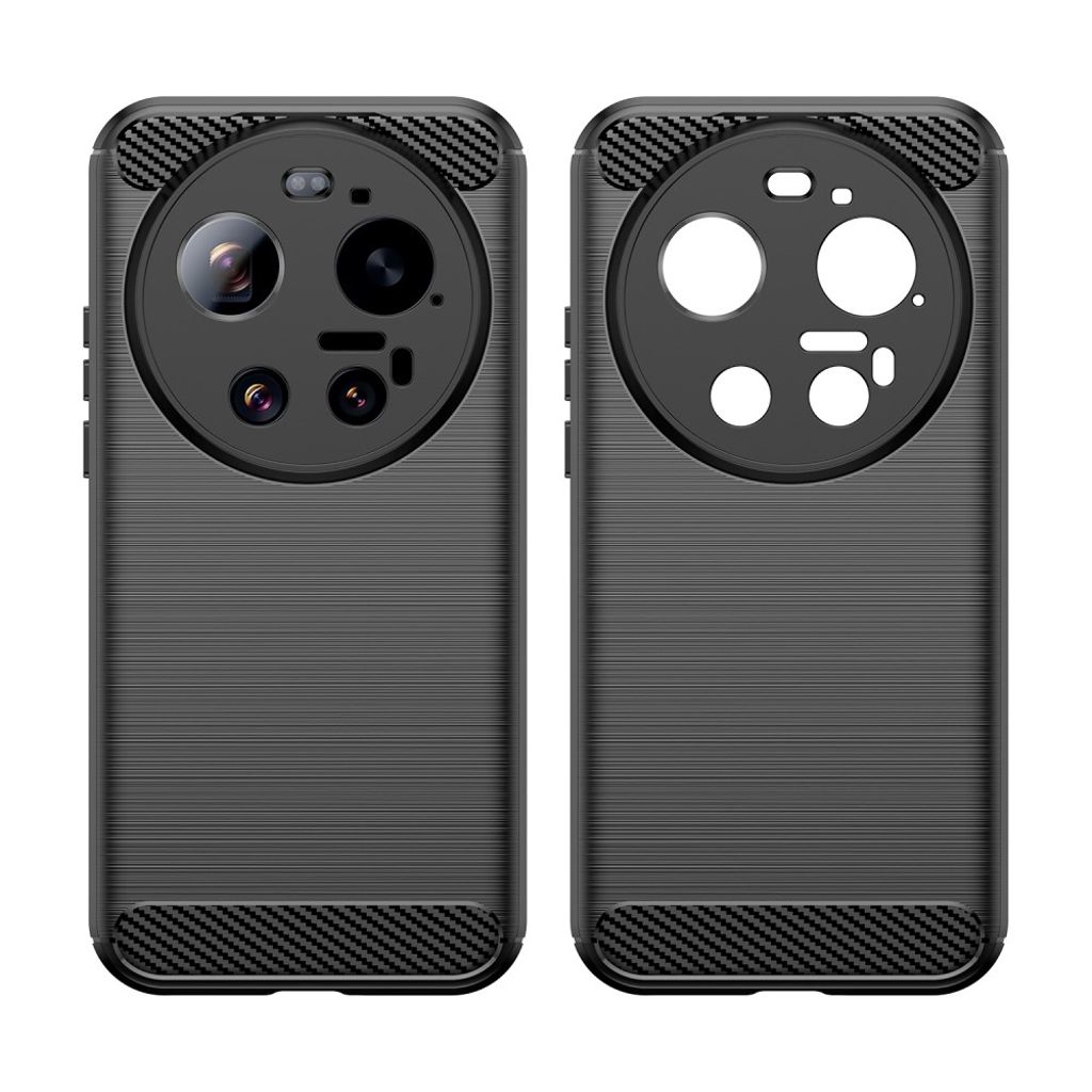 Xiaomi 17 Ultra 5G Deksel Karbonfibertekstur TPU - Svart