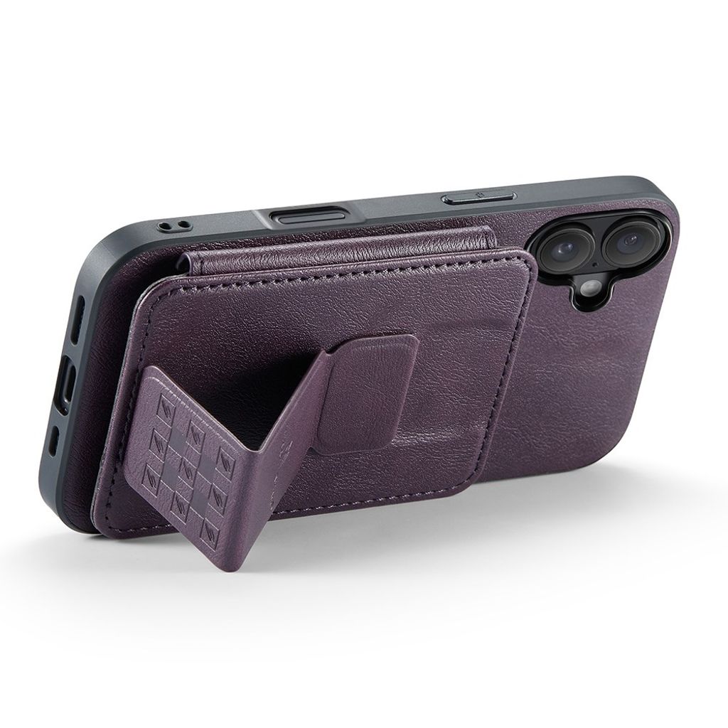 FIERRE SHANN iPhone 16 Case with Card slots - Purple