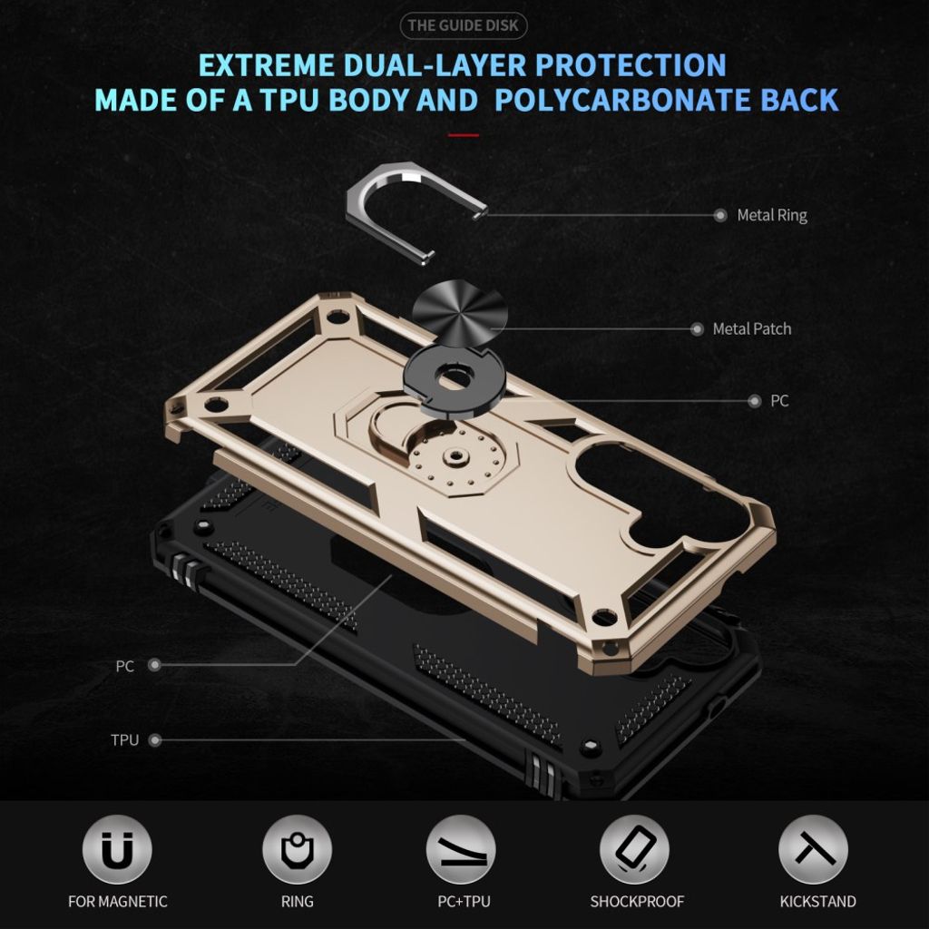 Samsung Galaxy S25 FE Case with Stand - Gold