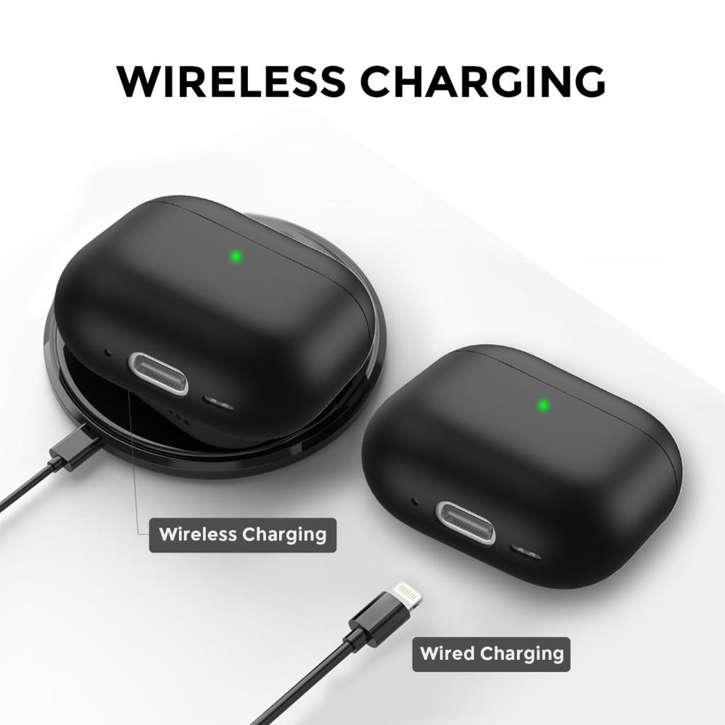 AHASTYLE Apple AirPods 4 Skal Silikon Stötsäker - Svart