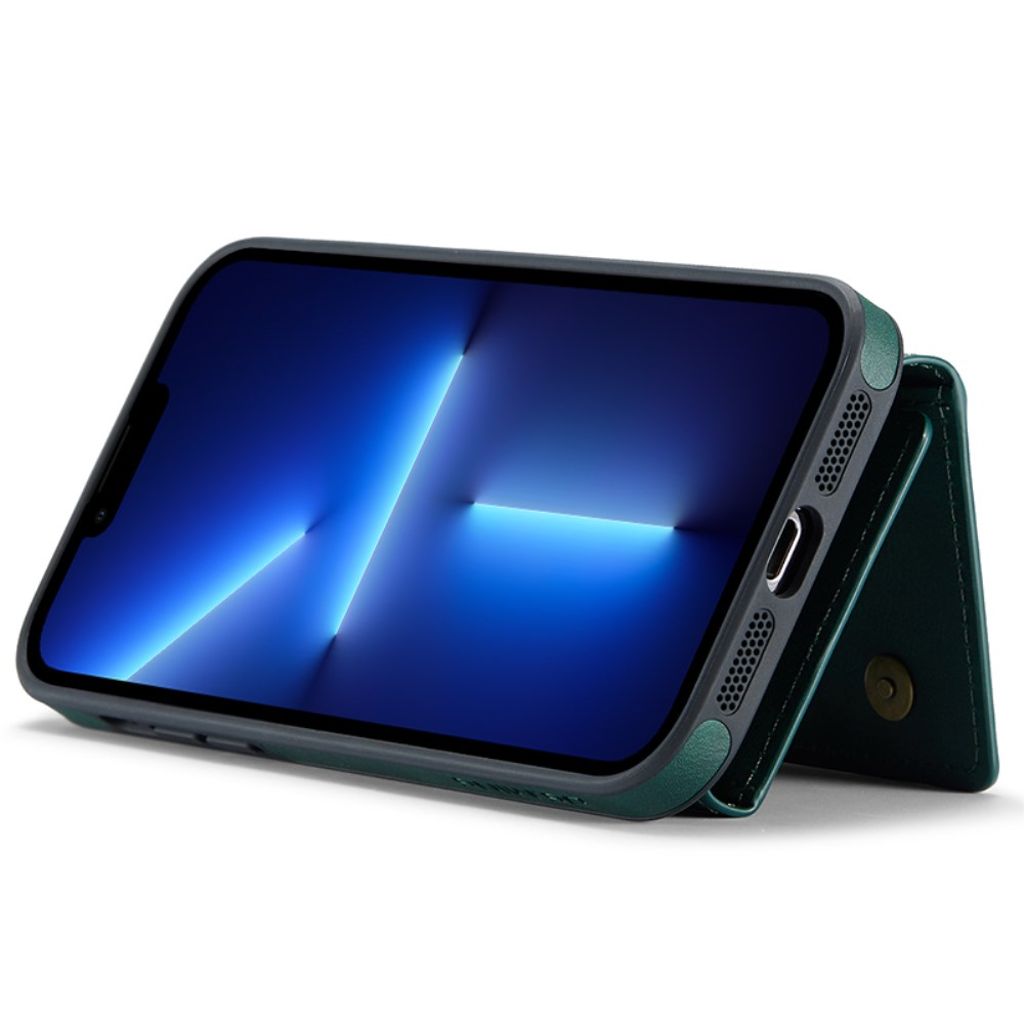 DG.MING iPhone 13 Pro Max Lompakkokuori RFID-esto Irrotettava - Vihreä