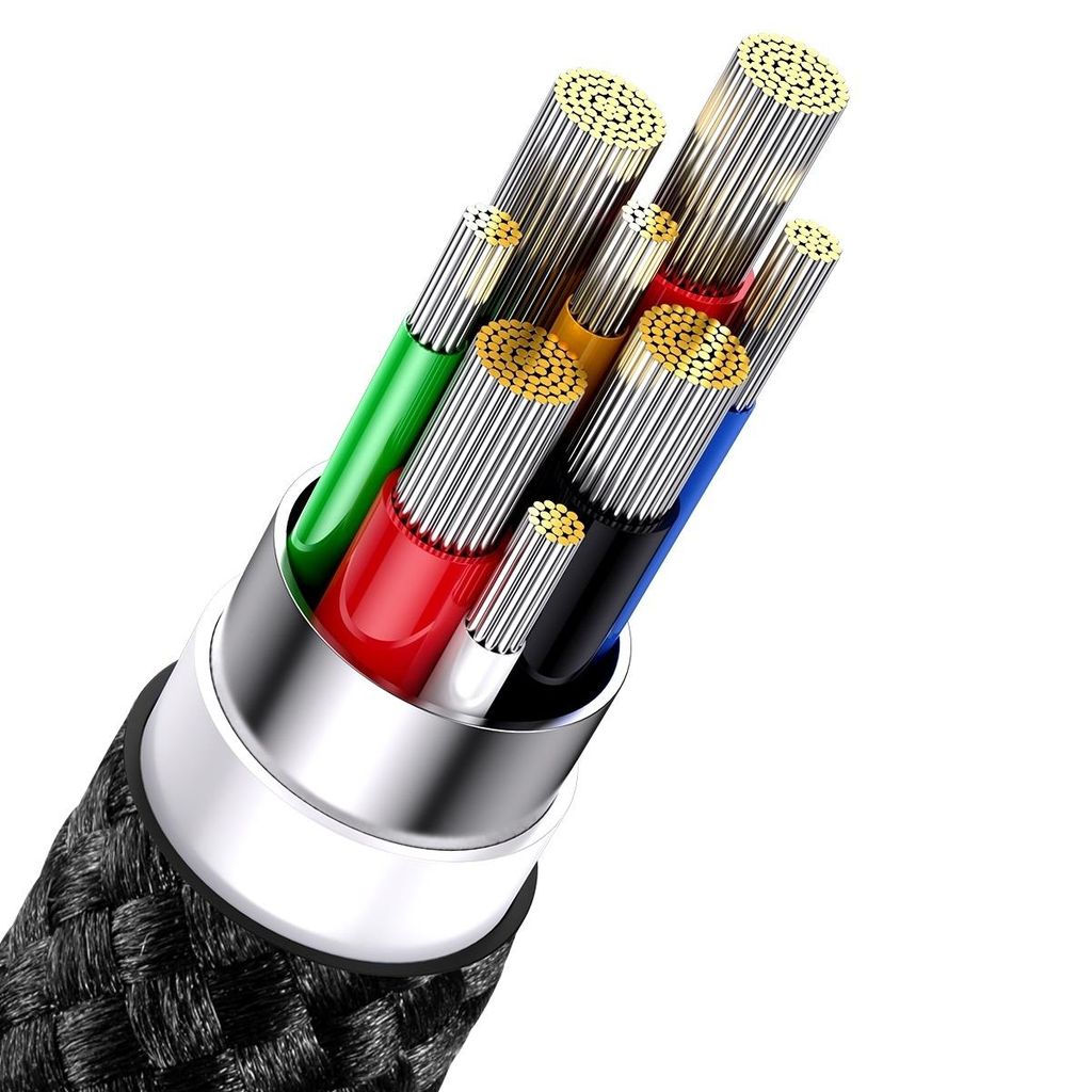 Baseus Flash Series II kabel 3-i-1 USB-C/Lightning/micro USB 100W 1,5 m sort