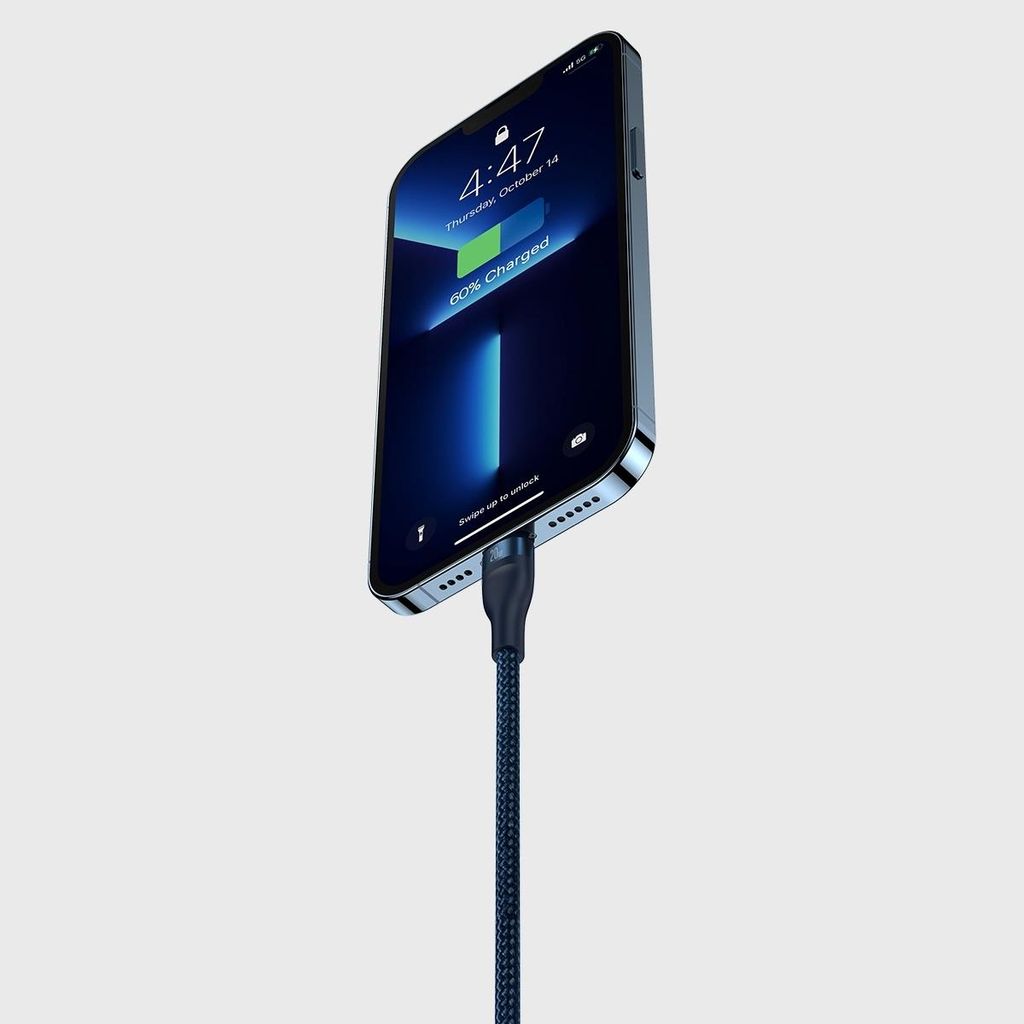 Baseus Flash Series II kabel 100W 1,5m blå – USB A/C til C/Lightning/micro USB