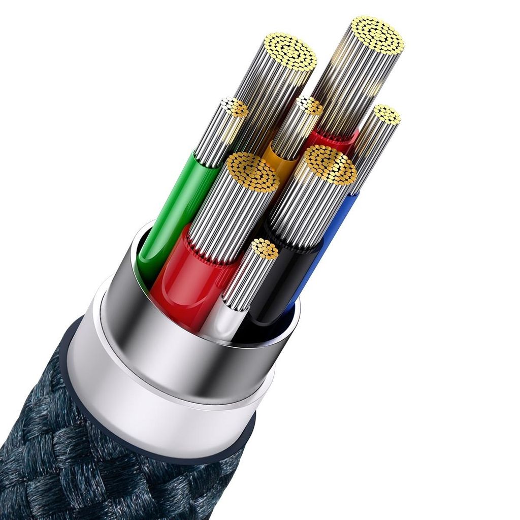 Baseus Flash Series II kabel 100W 1,5m blå – USB A/C til C/Lightning/micro USB
