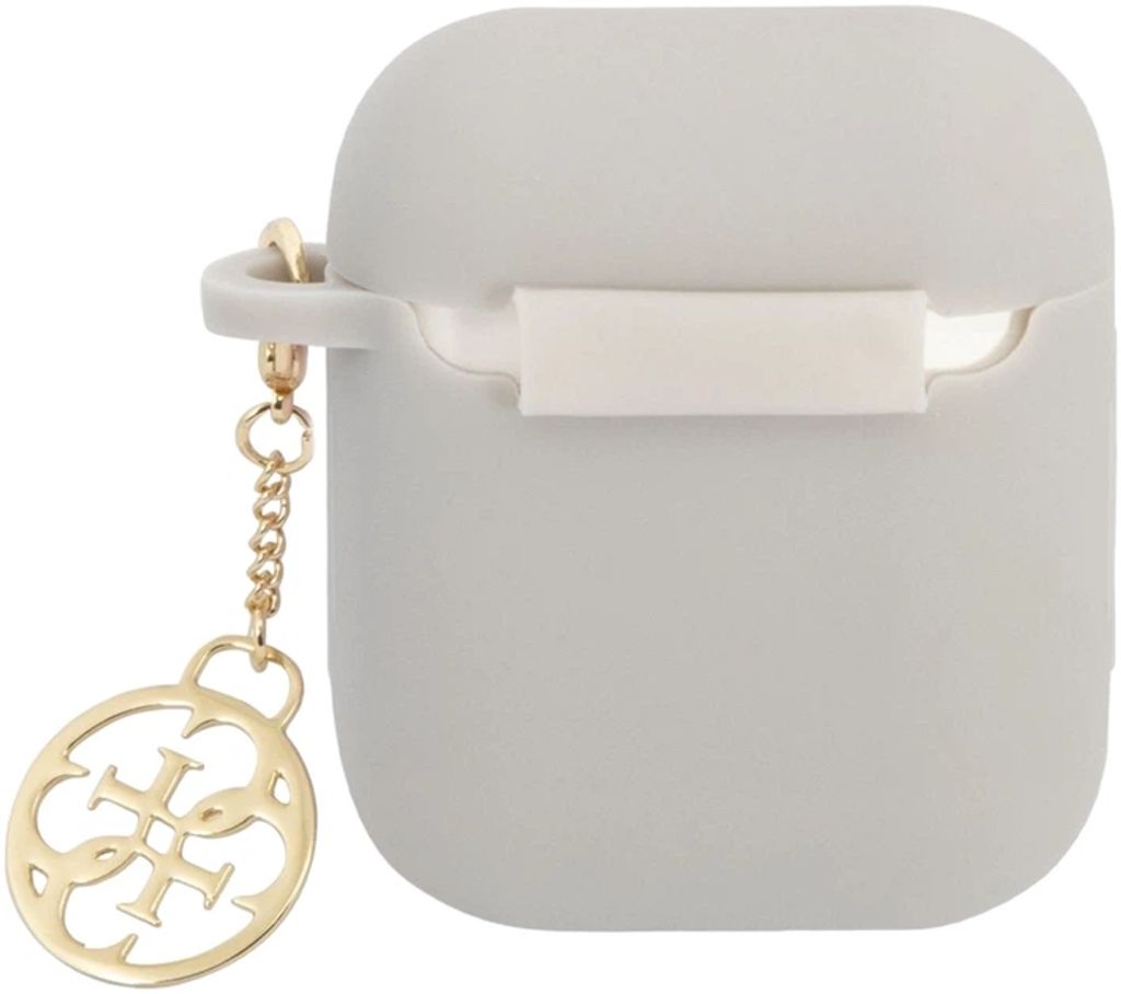 Guess Charm 4G Silikon Fodral till AirPods 1/2 - Grå