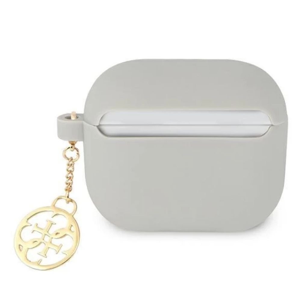 Guess Charm 4G Silikon Fodral till Airpods 3 - Grå