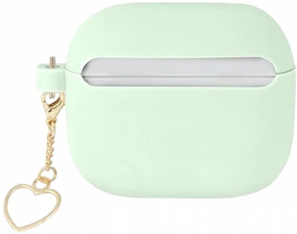Guess Charm Heart Silikon Fodral till Airpods 3 - Grön