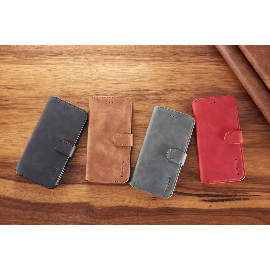 DG.MING Plånboksfodral Stativ för iPhone XR – Grå