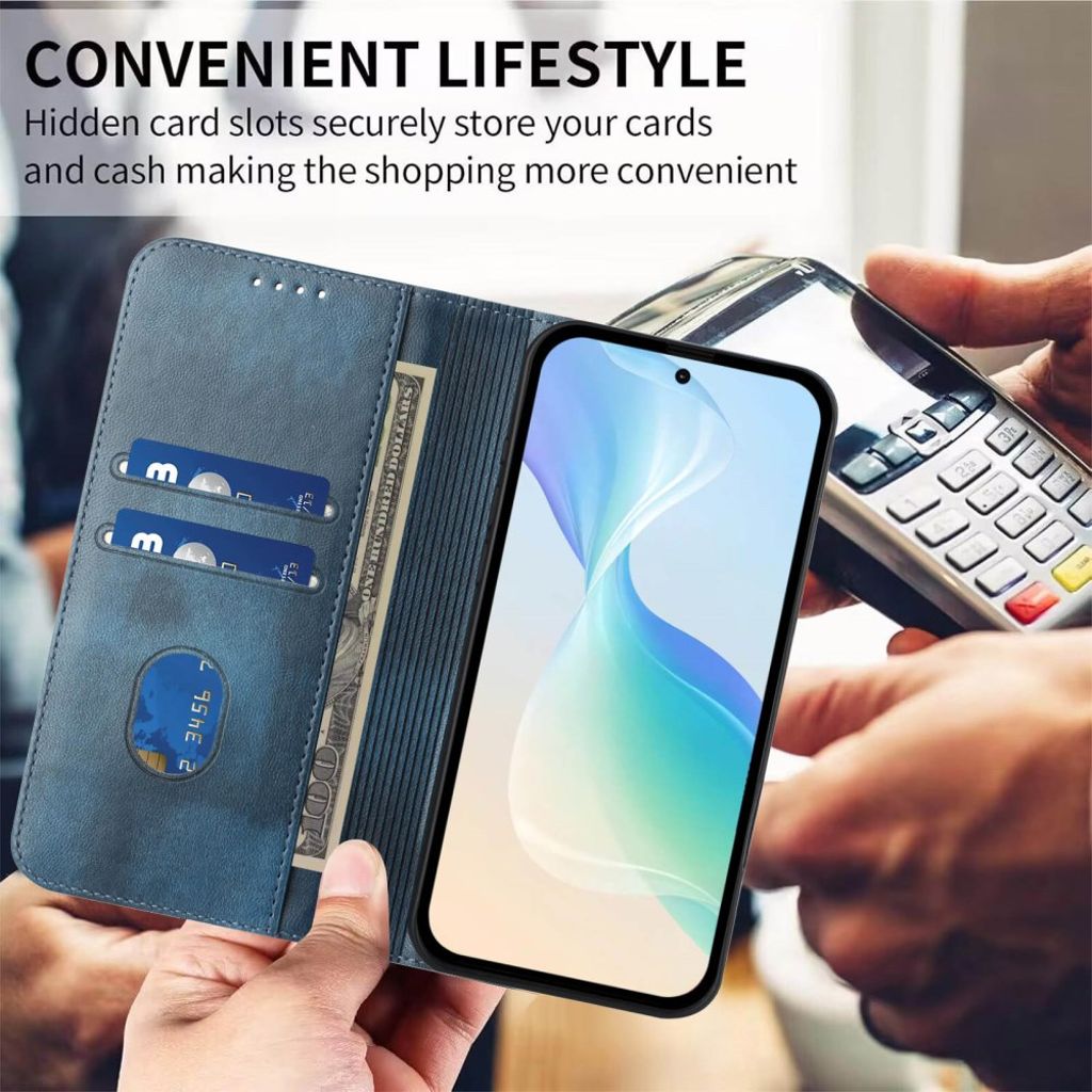 Xiaomi 15T Wallet Cover with RFID Blocking - Blue