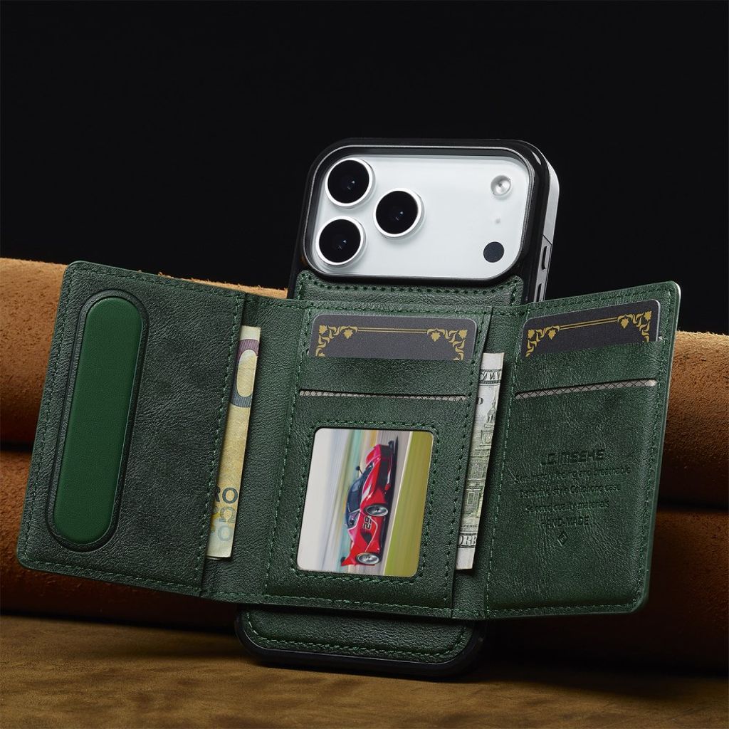 LC.IMEEKE iPhone 17 Pro Max MagSafe cover med pung - Grøn