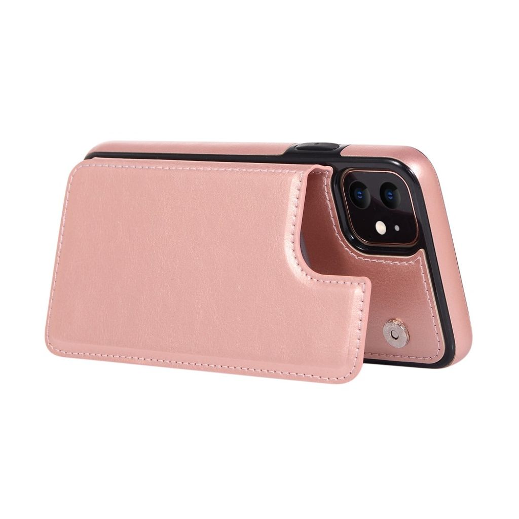 iPhone 11 Kuori Korttipaikka - Ruusu kultaa