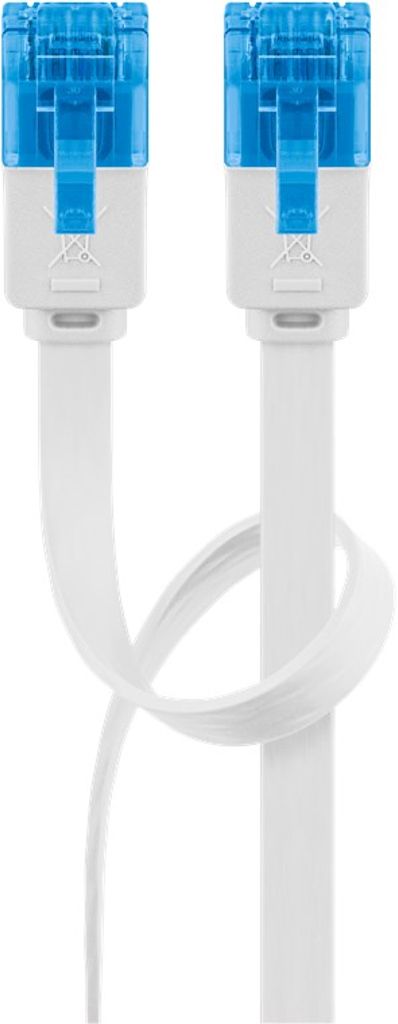 Goobay CAT 6A fladt patchkabel U/UTP, 20m - hvid